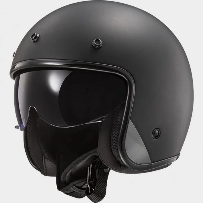 LS2 OF601 BOB II SOLID MATT BLACK atviras šalmas XS