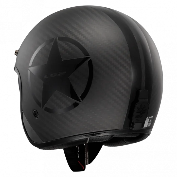 LS2 OF601 BOB II C STAR BLACK karboninis atviras šalmas XS