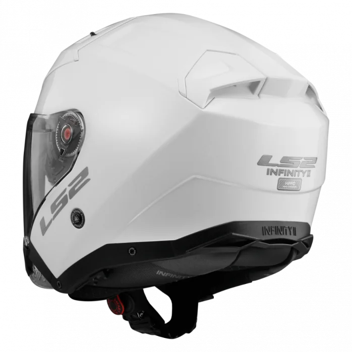 LS2 OF603 INFINITY II SOLID GLOSS WHITE atviras šalmas S