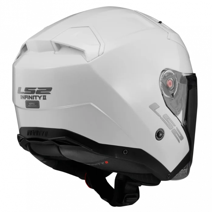 LS2 OF603 INFINITY II SOLID GLOSS WHITE atviras šalmas S