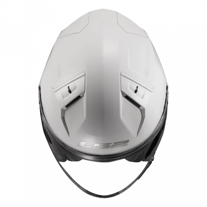LS2 OF603 INFINITY II SOLID GLOSS WHITE atviras šalmas S