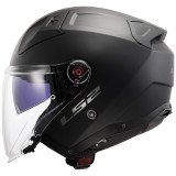 LS2 OF603 INFINITY II SOLID MATT BLACK atviras šalmas S