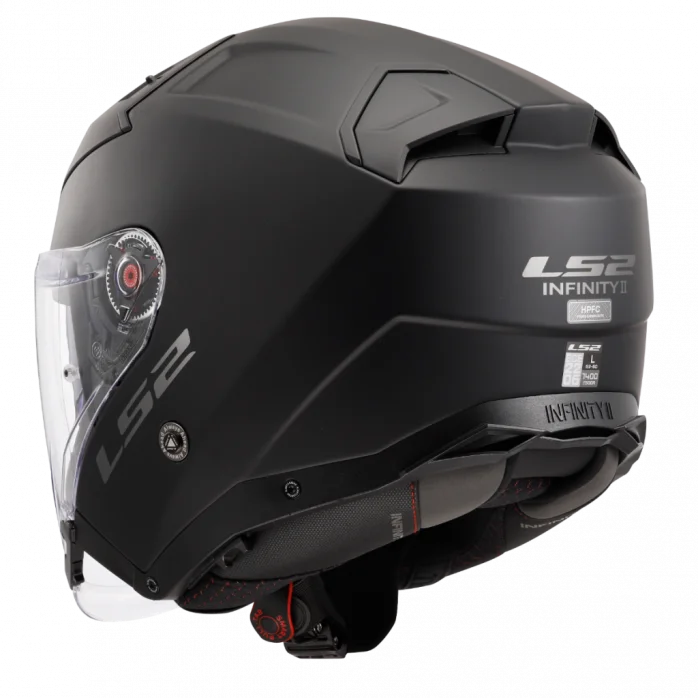 LS2 OF603 INFINITY II SOLID MATT BLACK atviras šalmas 3XL