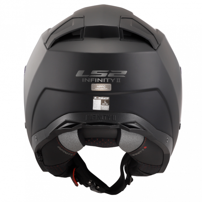 LS2 OF603 INFINITY II SOLID MATT BLACK atviras šalmas S