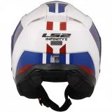LS2 OF603 INFINITY II FOCUS WHITE BLUE RED atviras šalmas XS
