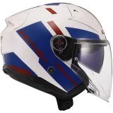 LS2 OF603 INFINITY II FOCUS WHITE BLUE RED atviras šalmas XS