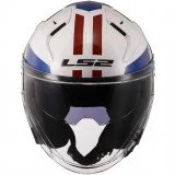 LS2 OF603 INFINITY II FOCUS WHITE BLUE RED atviras šalmas XS