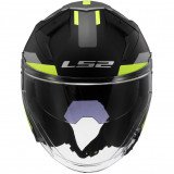 LS2 OF603 INFINITY II FOCUS M.BLACK H-V YELL. atviras šalmas XXL