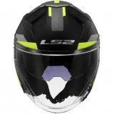 LS2 OF603 INFINITY II FOCUS M.BLACK H-V YELL. atviras šalmas L