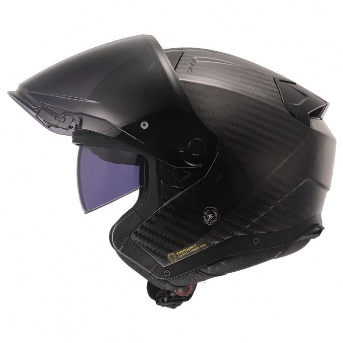 LS2 OF603 INFINITY II MATT CARBON karboninis atviras  3XL