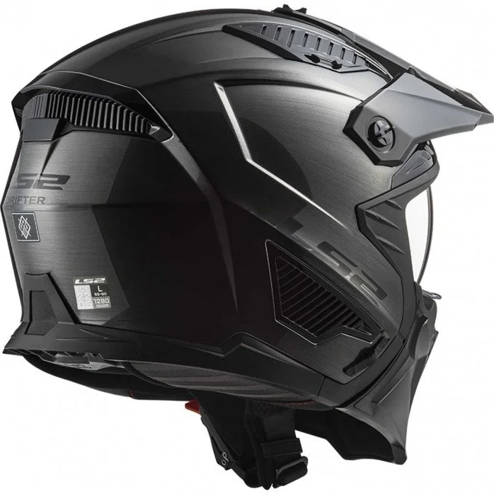 LS2 OF606 DRIFTER JEANS TITANIUM ATVIRO TIPO ŠALMAS M