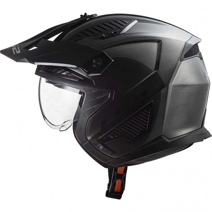 LS2 OF606 DRIFTER JEANS TITANIUM ATVIRO TIPO ŠALMAS M