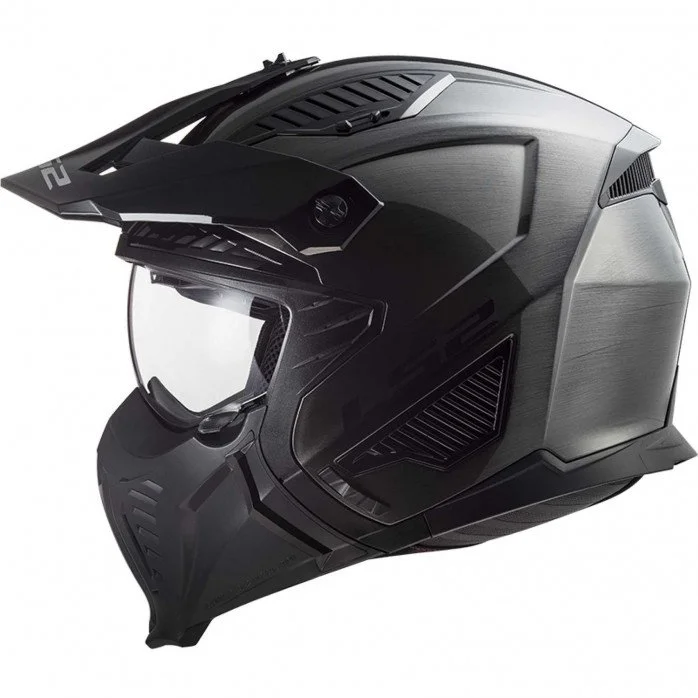 LS2 OF606 DRIFTER JEANS TITANIUM ATVIRO TIPO ŠALMAS M