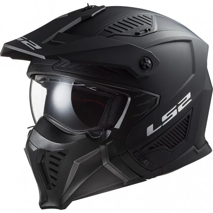 LS2 OF606 DRIFTER ATVIRO TIPO ŠALMAS JUODA XS