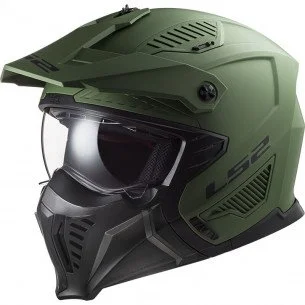 LS2 OF606 DRIFTER SOLID MATT MILITARY GREEN ATVIRO TIPO ŠALMAS M