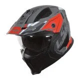 LS2 OF606 DRIFTER DEVOR M.SILVER TITANIUM RED ATVIRO TIPO ŠALMAS M