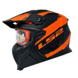 LS2 OF606 DRIFTER MUD ATVIRO TIPO ŠALMAS JUODA/ORANŽINĖ-06 XXL