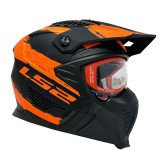 LS2 OF606 DRIFTER MUD ATVIRO TIPO ŠALMAS JUODA/ORANŽINĖ-06 XXL