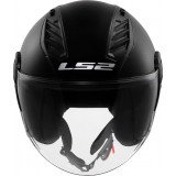 LS2 OF616 AIRFLOW II SOLID GLOSS BLACK atviro tipo šalmas 3XL