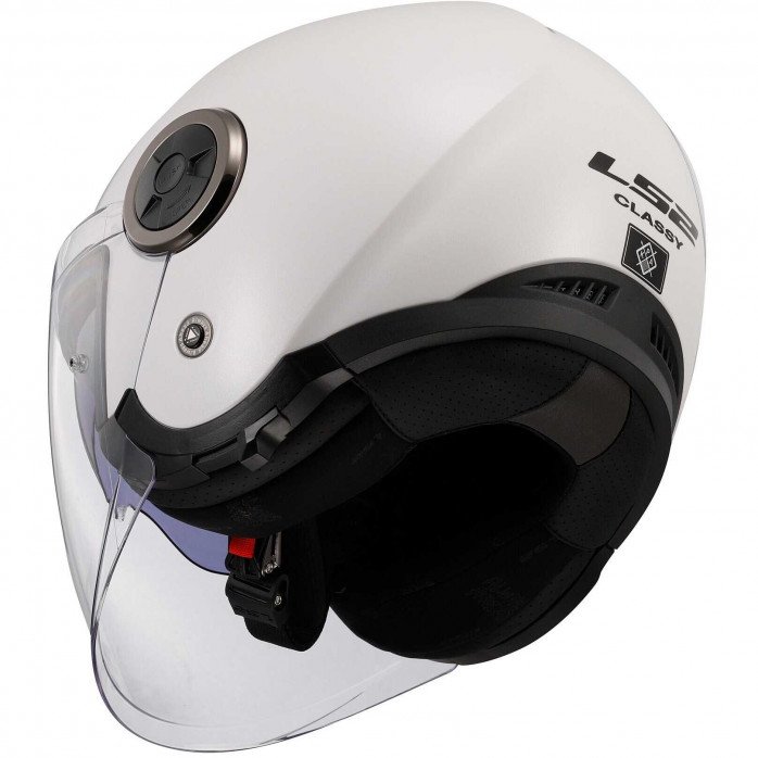 LS2 OF620 CLASSY SOLID WHITE atviras šalmas XS LS2 OF620 CLASSY SOLID WHITE atviras šalmas XS