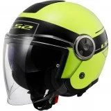 LS2 OF620 CLASSY CLASSIC BLACK H-V YELLOW atviras šalmas L