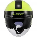 LS2 OF620 CLASSY CLASSIC BLACK H-V YELLOW atviras šalmas L