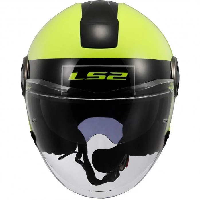 LS2 OF620 CLASSY CLASSIC BLACK H-V YELLOW atviras šalmas L