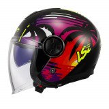 LS2 OF620 CLASSY PALM BLACK atviras šalmas M LS2 OF620 CLASSY PALM BLACK atviras šalmas M