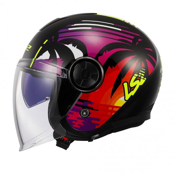LS2 OF620 CLASSY PALM BLACK atviras šalmas M LS2 OF620 CLASSY PALM BLACK atviras šalmas M