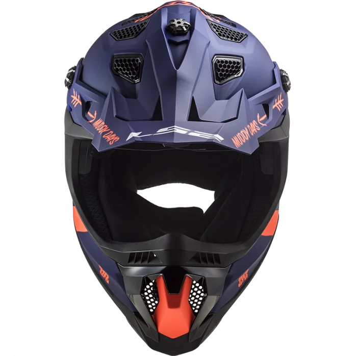 LS2 ŠALMAS MX700 SUBVERTER CARGO MĖLYNA/ORANŽINĖ M