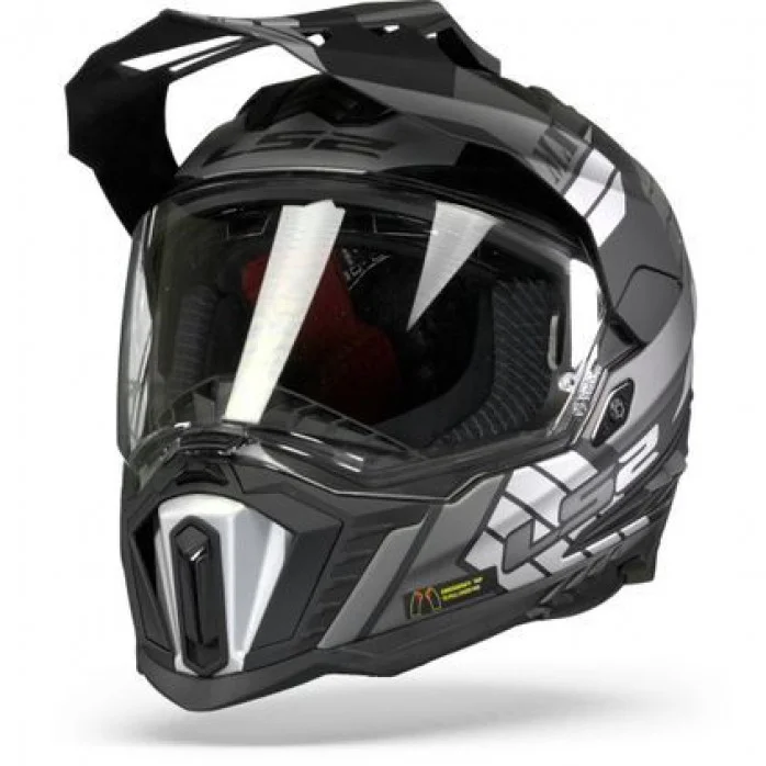 LS2 ŠALMAS MX701 EXPLORER ATLANTIS MATINIS TITANIUM M