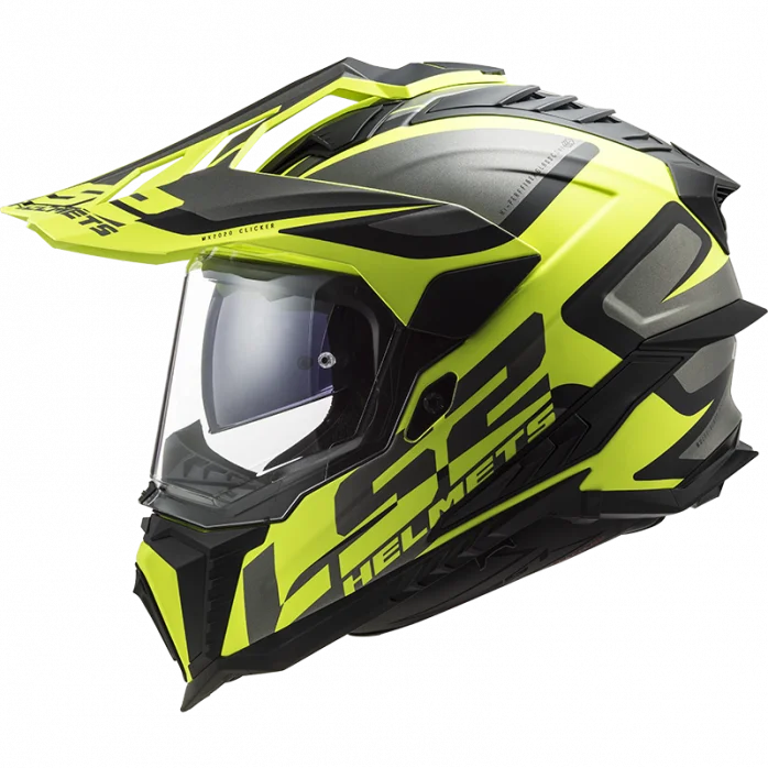LS2 ŠALMAS MX701 EXPLORER ALTER MATINIS JUODA GELTONA L