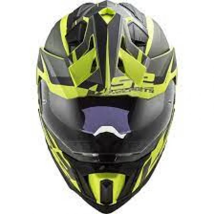 LS2 ŠALMAS MX701 EXPLORER ALTER MATINIS JUODA GELTONA L