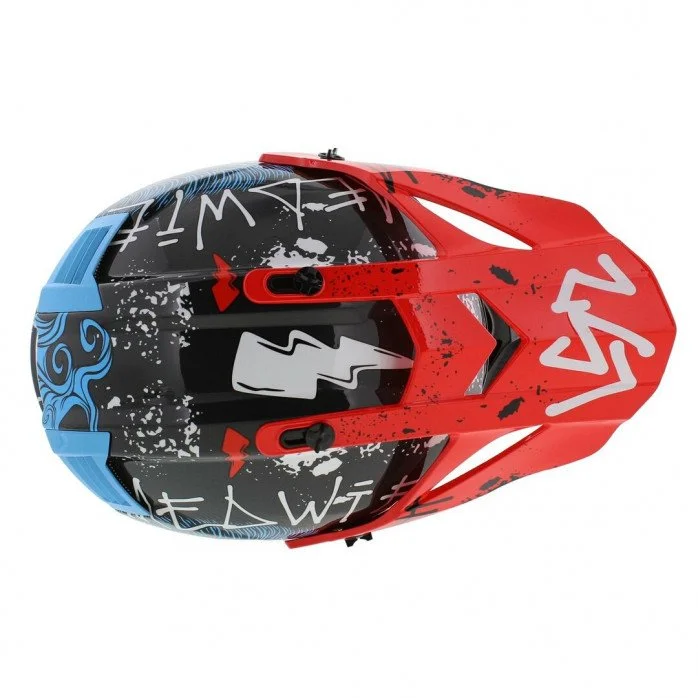 LS2 MX437 FAST II MINI STARMAW BLACK vaikiškas krosinis šalmas S