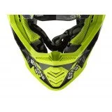 LS2 MX437 FAS EVO II MINI CRUSHER BLACK YELLOW vaikiškas krosinis šalmas S