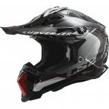 LS2 MX700 SUBVERTER ARCHED ŠALMAS JUODA PILKA XS