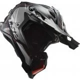LS2 MX700 SUBVERTER ARCHED ŠALMAS JUODA PILKA XS