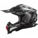 LS2 MX700 SUBVERTER ARCHED ŠALMAS JUODA PILKA XS