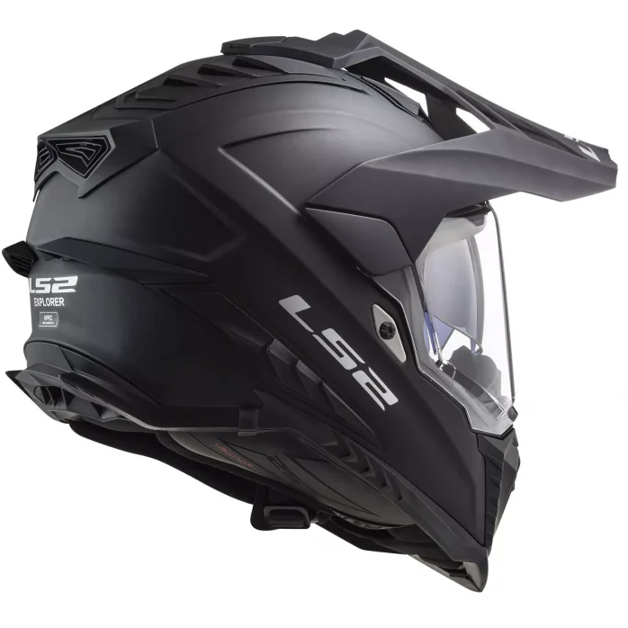 LS2 MX701 EXPLORER SOLID ŠALMAS MATINIS JUODA XXL