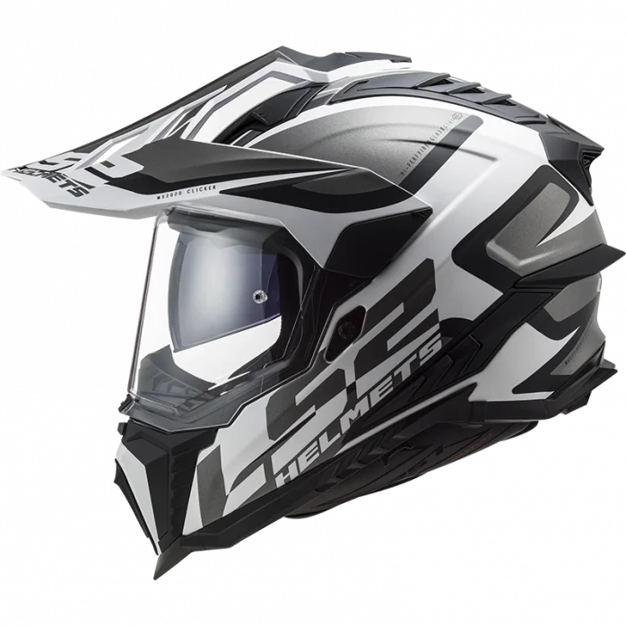 LS2 MX701 EXPLORER ALTER ŠALMAS BALTA/JUODA 3XL