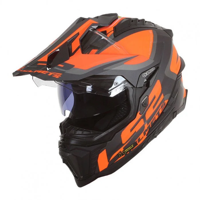 LS2 MX701 EXPLORER ALTER ŠALMAS ORANŽINĖ/JUODA L