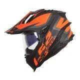 LS2 MX701 EXPLORER ALTER ŠALMAS ORANŽINĖ/JUODA L