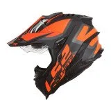 LS2 MX701 EXPLORER ALTER ŠALMAS ORANŽINĖ/JUODA L
