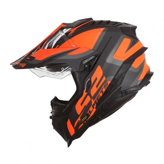 LS2 MX701 EXPLORER ALTER ŠALMAS ORANŽINĖ/JUODA L