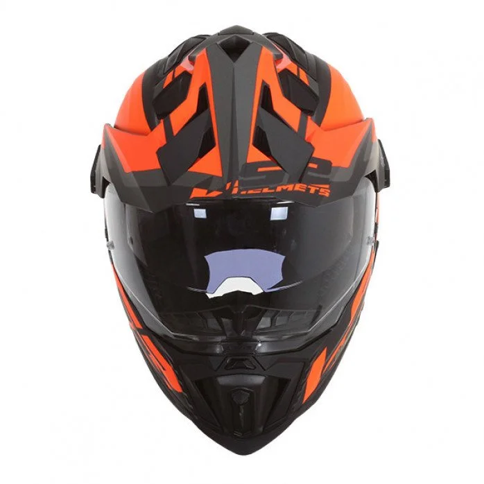LS2 MX701 EXPLORER ALTER ŠALMAS ORANŽINĖ/JUODA L