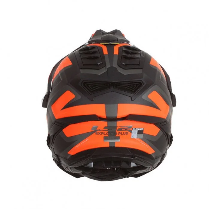 LS2 MX701 EXPLORER ALTER ŠALMAS ORANŽINĖ/JUODA L