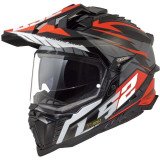 LS2 MX701 EXPLORER SPIRE ADVENTURE ŠALMAS JUODA/RAUDONA M