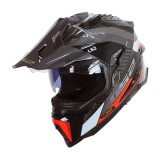 LS2 MX701 EXPLORER CARBON FRONTIER G.TITANIUM RED ADENTURE ŠALMAS XXL