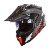 LS2 MX701 EXPLORER CARBON FRONTIER G.TITANIUM RED ADENTURE ŠALMAS 3XL