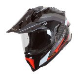 LS2 MX701 EXPLORER CARBON FRONTIER G.TITANIUM RED ADENTURE ŠALMAS XL